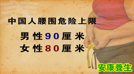 中国人的腰围应该控制在多少