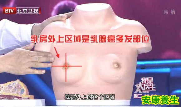 乳房外上区域是乳腺癌多发部位