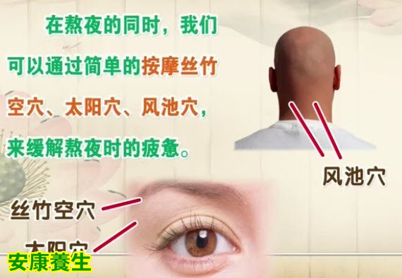 按摩穴位缓解疲劳