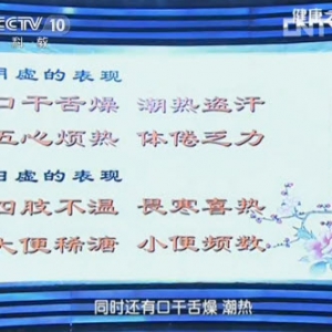 20130826健康之路视频和笔记:《怕冷怕热都是病(下)》高思华讲阳虚,阴虚,六味地黄丸,红 ...
