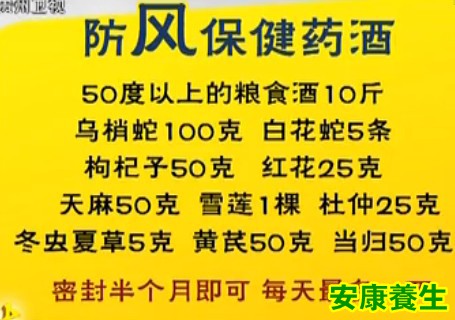 防风保健药酒