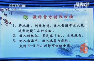 健康之路20131107视频:张晋讲立冬后应该重点补哪儿、哪种食物补肾效果最好、滋补膏方