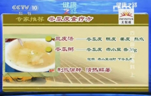 健康之路20131115视频:张斌讲冬瓜皮的功效、鲜橘皮和陈皮的区别、哪种果蔬皮有抗癌作  ...