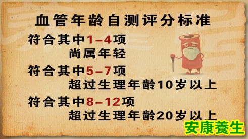血管年龄自测题答案