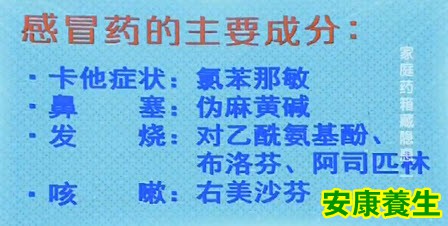 感冒药的主要成分