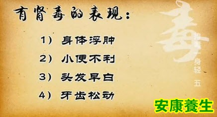 体内有肾毒会有哪些表现