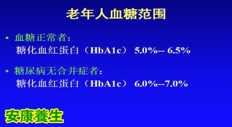 老年人血糖控制指标