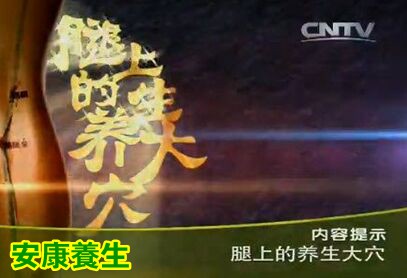 健康之路20160626视频笔记:赵宏、《腿上的养生大穴》、贴敷方