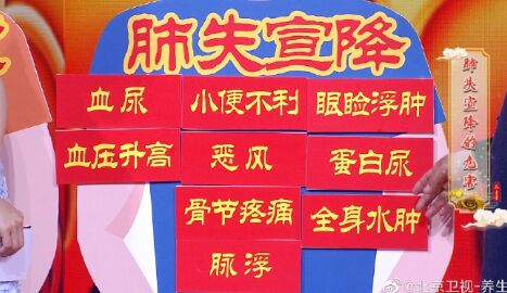 20190502养生堂视频和笔记:肺失宣降,心脾阳虚,肾阳虚,消肿煎
